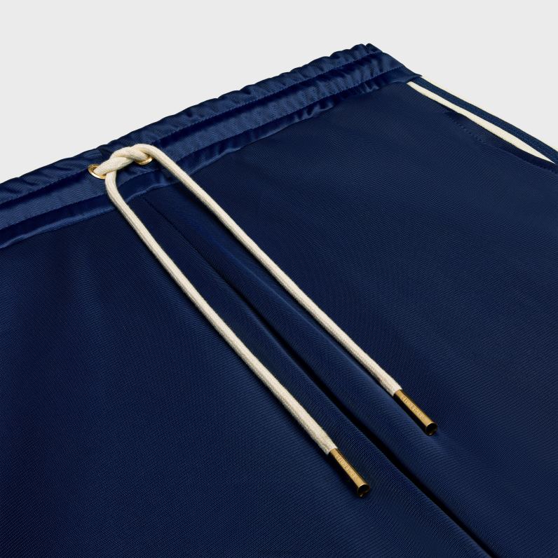 παντελόνι αθλητικής φόρμας σε διπλή φανέλα άνδρες CELINE 640PT1827 ενδύματα navy/off white