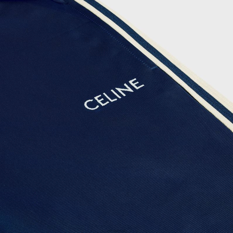 παντελόνι αθλητικής φόρμας σε διπλή φανέλα άνδρες CELINE 640PT1827 ενδύματα navy/off white