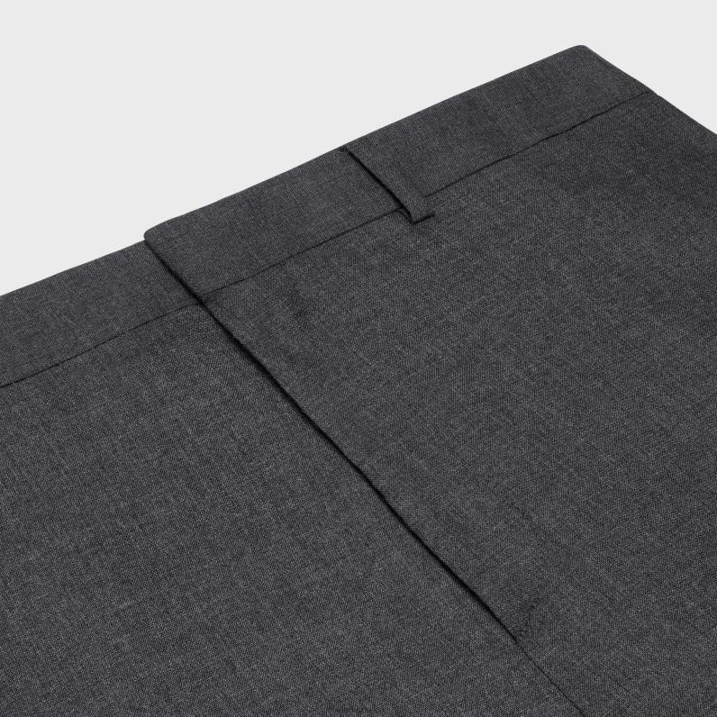 ίσιο παντελόνι από κασμίρ ύφασμα άνδρες CELINE 640PT1892 ενδύματα ανθρακίτης