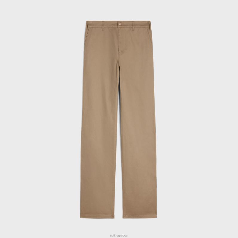 ίσια chinos σε twill άνδρες CELINE 640PT2010 ενδύματα ακατέργαστο πλύσιμο