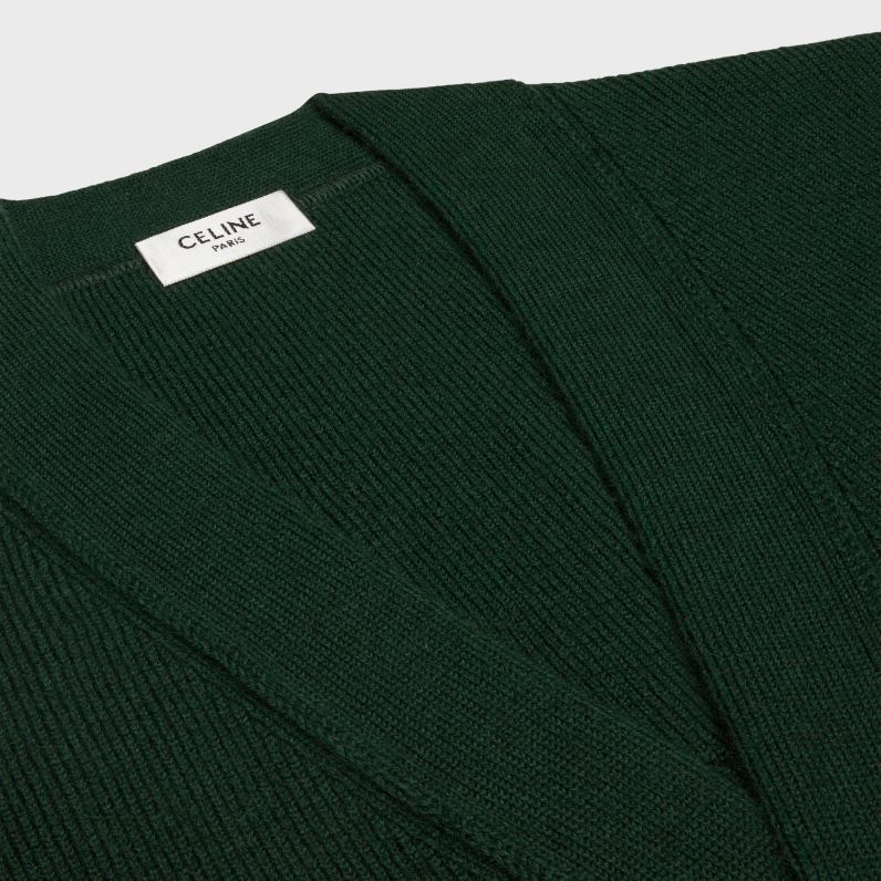 ζακέτα paris σε μαλλί άνδρες CELINE 640PT1793 ενδύματα δάσος