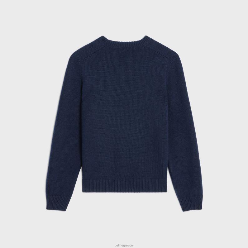 triomphe crew λαιμόκοψη από μαλλί κασμίρ άνδρες CELINE 640PT1957 ενδύματα ΠΟΛΕΜΙΚΟ ΝΑΥΤΙΚΟ