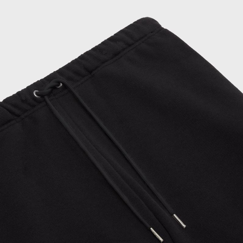 σορτς από βαμβακερό φλις άνδρες CELINE 640PT2025 ενδύματα μαύρο άσπρο