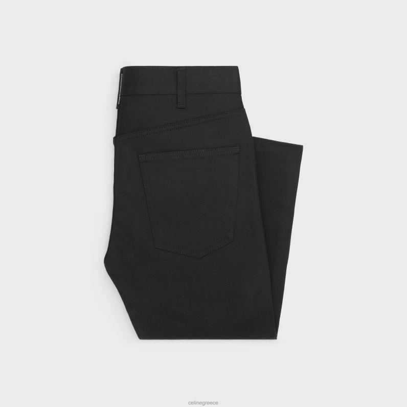 στενό τζιν σε τζιν άνδρες CELINE 640PT2000 ενδύματα vintage καθαρό μαύρο