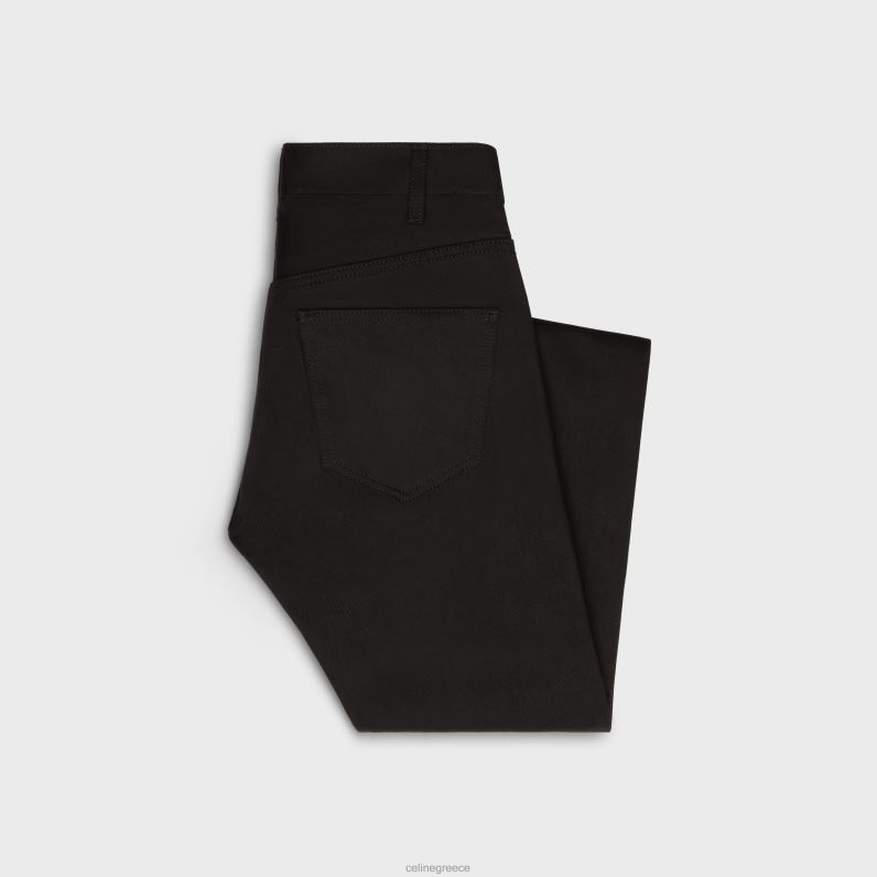 τζιν lou σε καθαρό μαύρο wash denim άνδρες CELINE 640PT1998 ενδύματα vintage καθαρό μαύρο