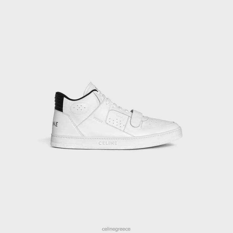 ct-02 μεσαίο sneaker με velcro σε δέρμα μοσχαριού άνδρες CELINE 640PT2051 είδη υπόδησης οπτικό λευκό/μαύρο