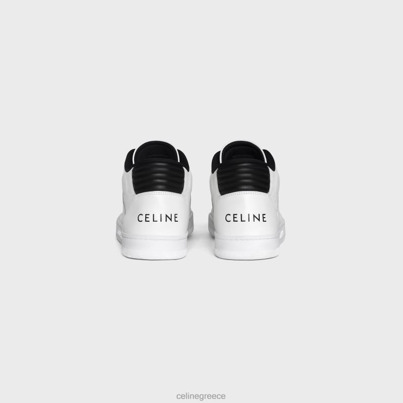 ct-02 μεσαίο sneaker με velcro σε δέρμα μοσχαριού άνδρες CELINE 640PT2051 είδη υπόδησης οπτικό λευκό/μαύρο