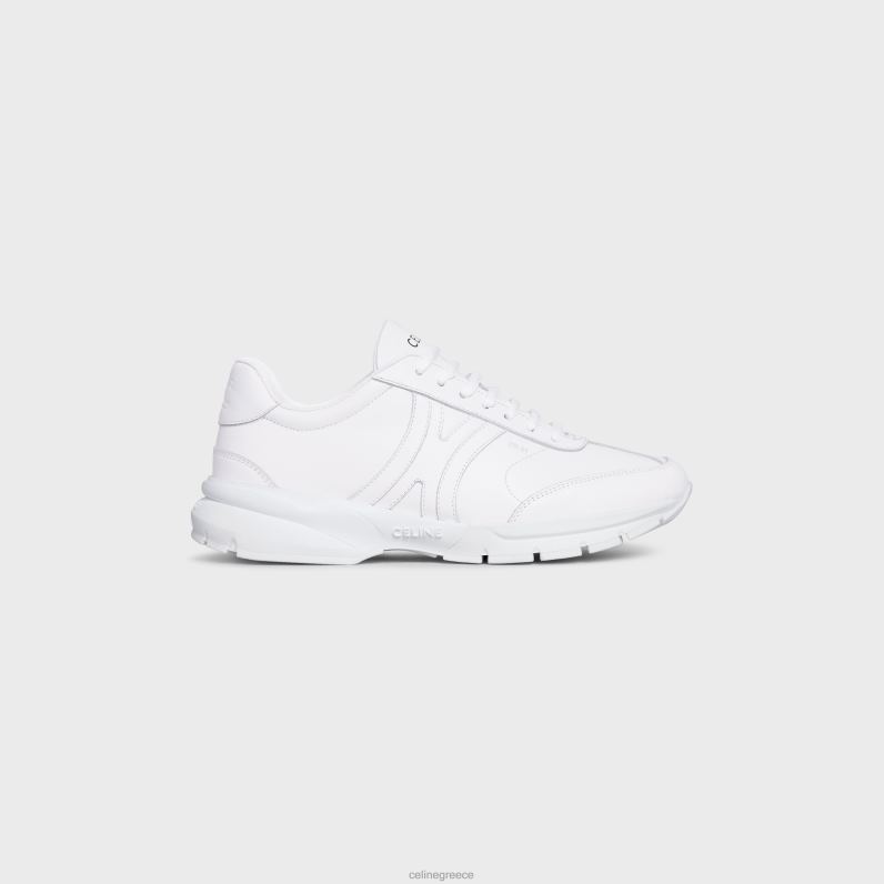 runner cr-01 χαμηλό sneaker με κορδόνια από δέρμα μοσχαριού άνδρες CELINE 640PT2030 είδη υπόδησης οπτικό λευκό
