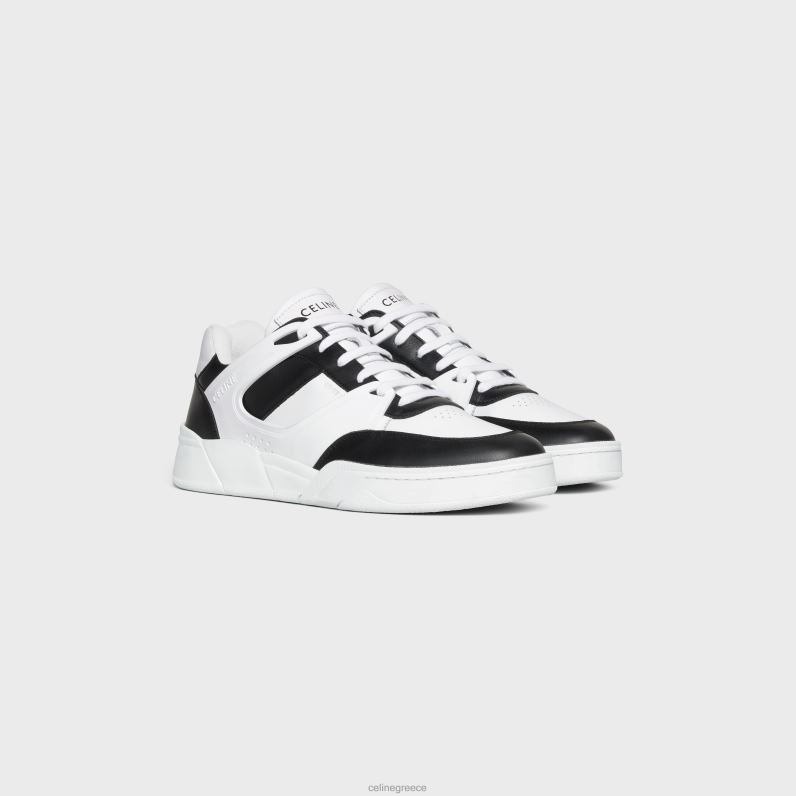 trainer cr-07 sneaker με χαμηλό κορδόνι από δέρμα μοσχαριού άνδρες CELINE 640PT2044 είδη υπόδησης οπτικό λευκό/μαύρο
