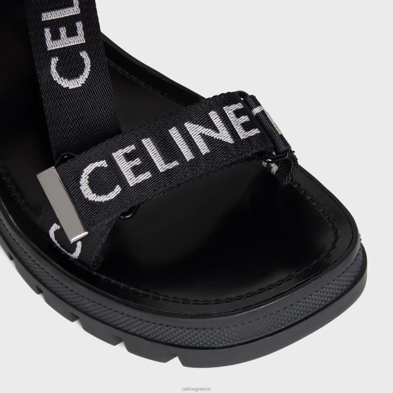 leo strappy σανδάλι in με "" ζακάρ άνδρες CELINE 640PT2074 είδη υπόδησης μαύρο άσπρο