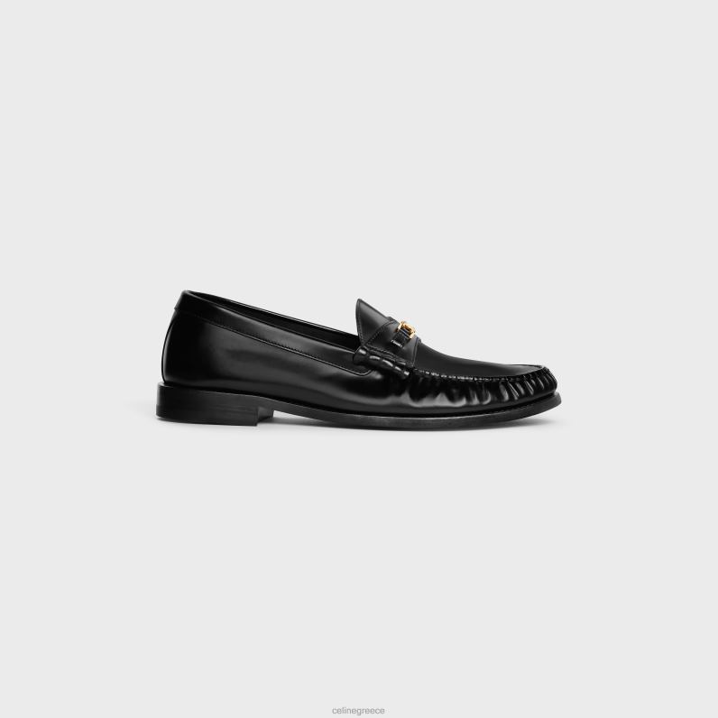 loafer luco triomphe σε γυαλισμένο δέρμα ταύρου άνδρες CELINE 640PT2066 είδη υπόδησης μαύρος
