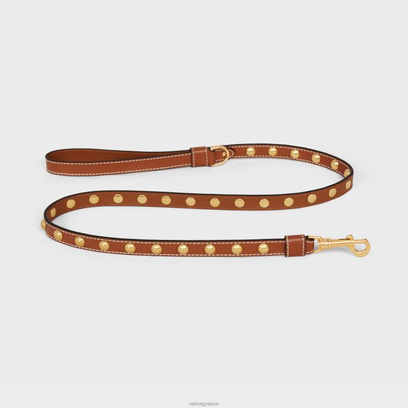 λεπτό λουρί σκύλου σε λείο δέρμα μοσχαριού με καρφιά άνδρες CELINE 640PT1761 αξεσουάρ βυρσοδέψω