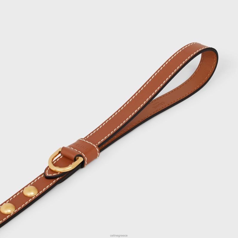 λεπτό λουρί σκύλου σε λείο δέρμα μοσχαριού με καρφιά άνδρες CELINE 640PT1761 αξεσουάρ βυρσοδέψω